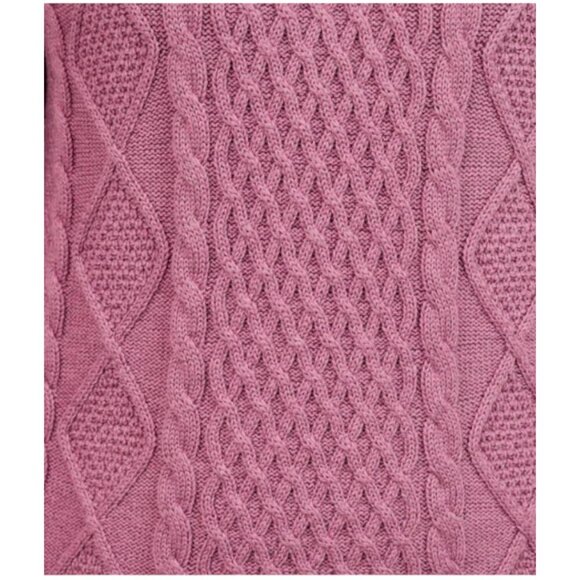 NEW Kersh Merino Wool Cable Knit Sweater | Pink - Picture 6 of 9